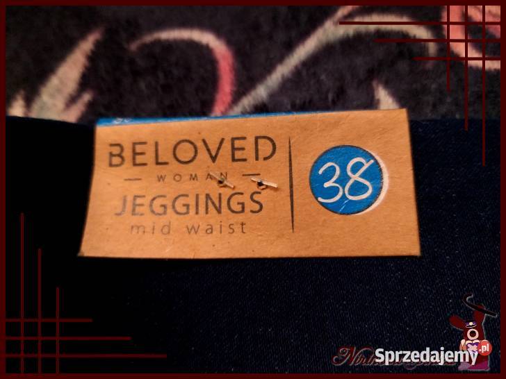 Beloved atramentowe jegginsy z wysokim stanem 38 Ruda Śląska sprzedam