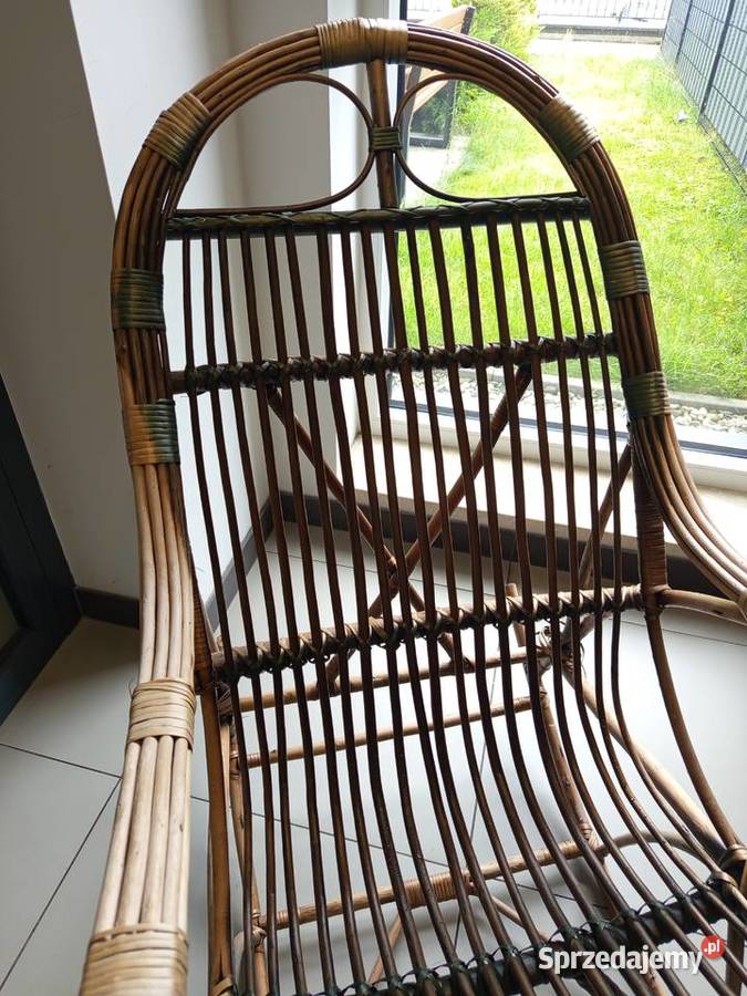 Wielki wiklinowy fotel bujany śląskie Katowice