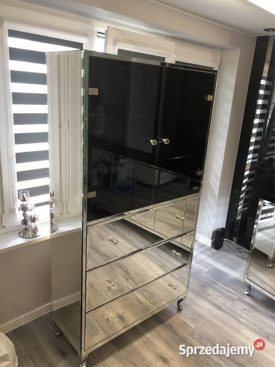 Witryna lustrzana czarna glamour Kępno