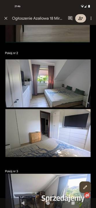 Mieszkanie 100m2 z ogrodem 350m2 gazowe Mirków
