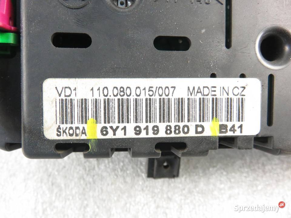 LICZNIK SKODA FABIA 19 TDI 6Y1919880D