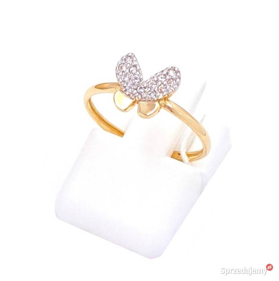 Pierścionek r10 Złoty pr585 motylek Z602 Poznań sprzedam