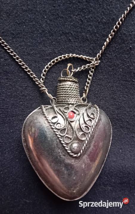 Platerowany wiktoriański wisiorek flakonik na Antyki, Sztuka, Kolekcje Koźminek