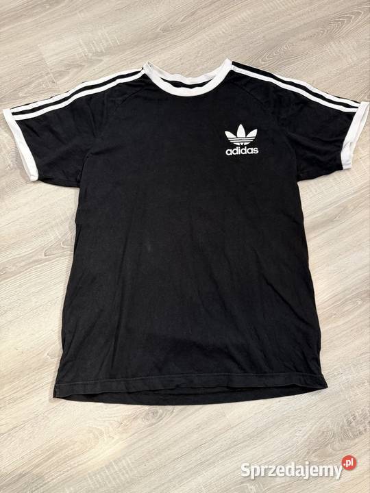 Koszulka adidas Originals czarna z paskami Odzież codzienna małopolskie Kuków sprzedam