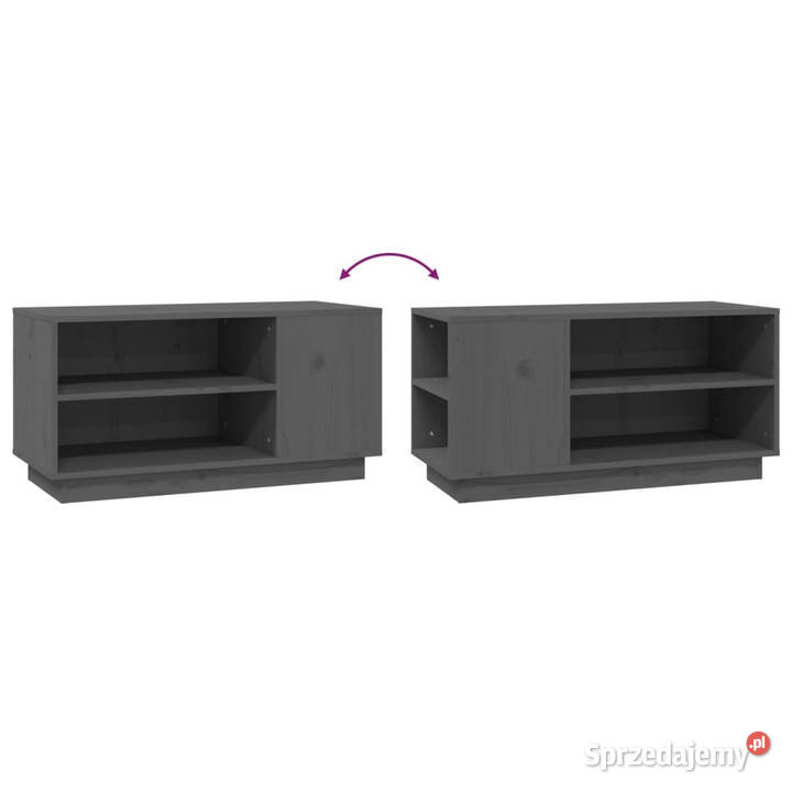 Szafka pod telewizor szara 80x35x405 lite drewno