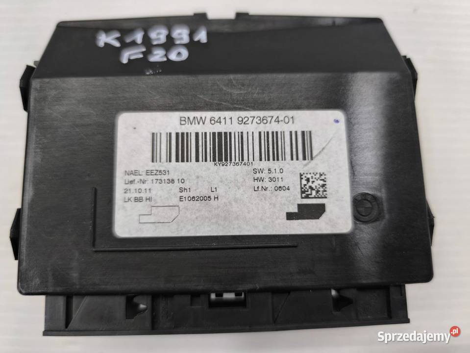 MODUŁ STEROWNIK KLIMATYZACJI BMW F20 9273674 Czujniki i sterowniki klimatyzacji
