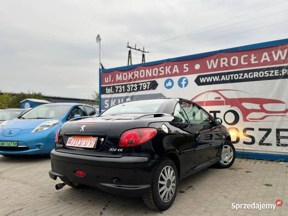 Peugeot 206 CC 16 Benzyna 2006 Cabrio Skory dolnośląskie Wrocław