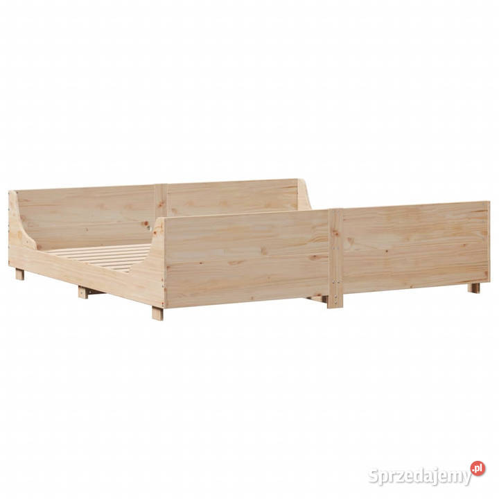 Rama łóżka bez materaca lite drewno sosnowe
