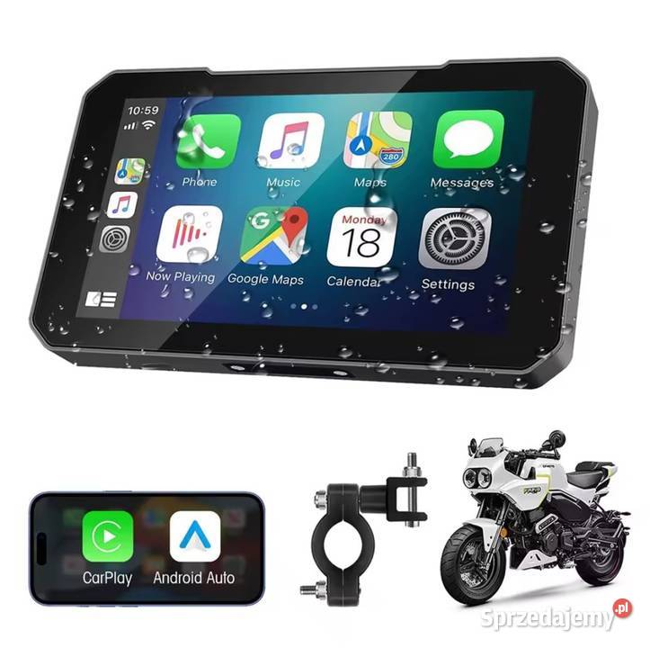 Nawigacja motocyklowa Android Apple CarPlay sprzedam
