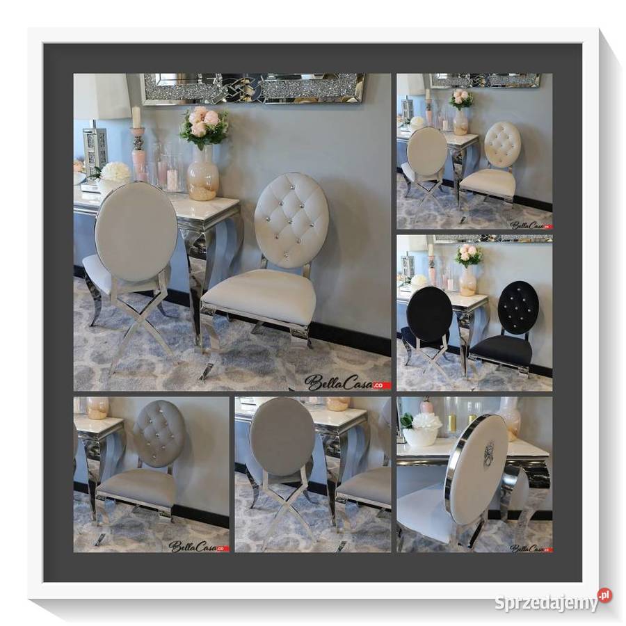 Krzesło Ludwik III glamour z kryształkami Krzesła Warszawa sprzedam