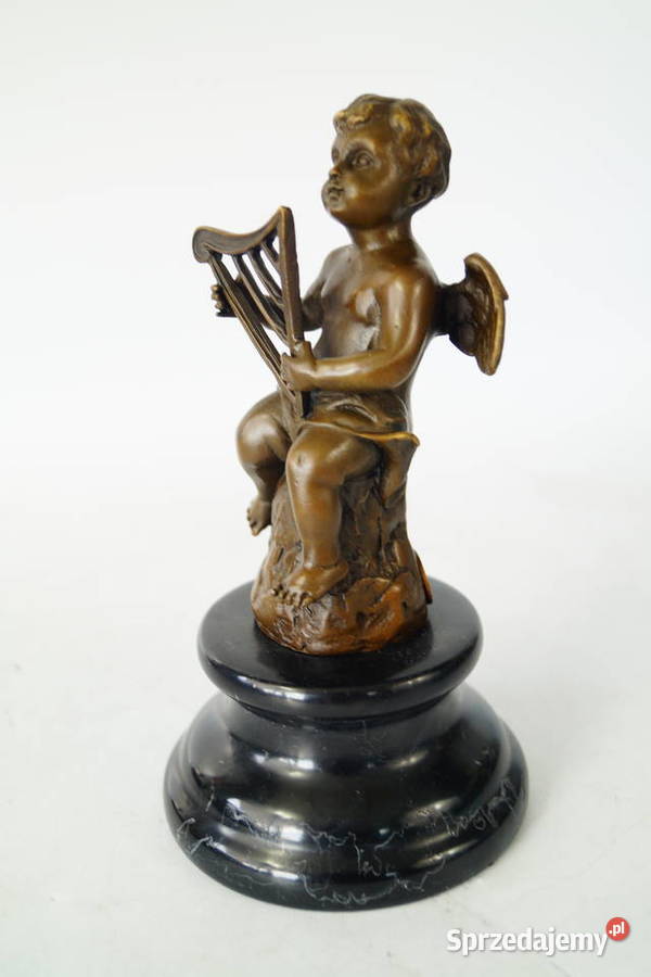 Figura z brązu grający amor putto rzeźba 4 Gizałki