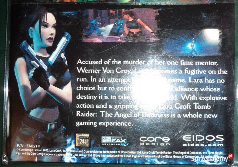gra Lara Croft Tomb Raider the angel of darkness podkarpackie Rzeszów