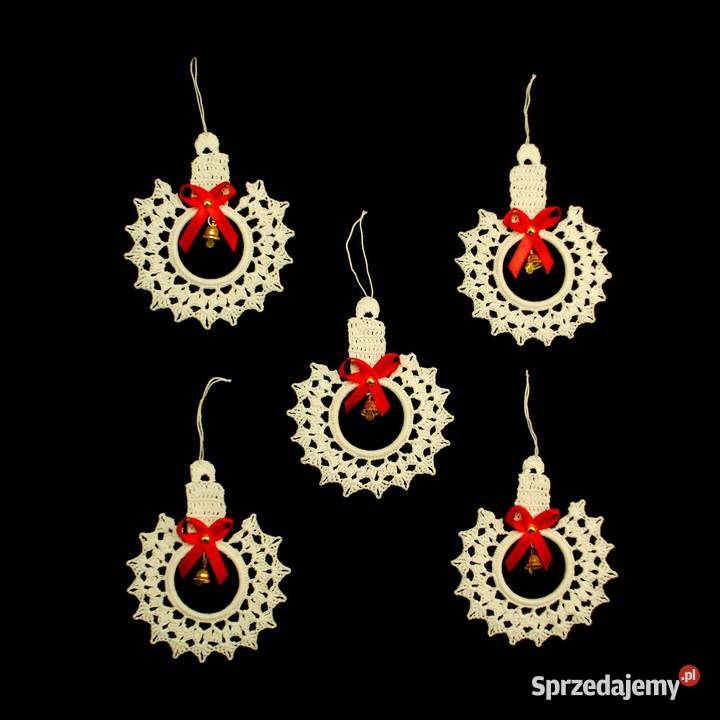 Zawieszka ozdoba szydełkowa na choinkę 13x10 Kluczbork