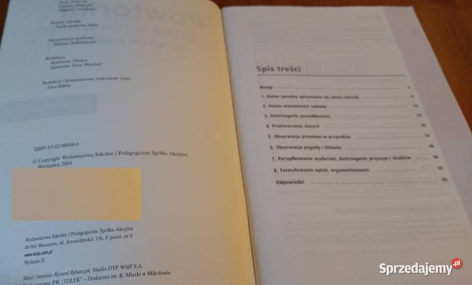 Powtórka przed sprawdzianem szkole podstawowej Rok wydania 2004 Podręczniki