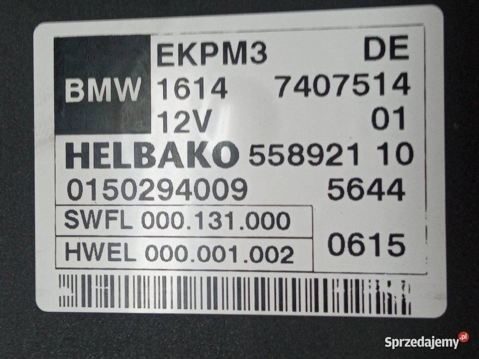 MODUŁ POMPY WTRYSKOWEJ 7407514 Bmw Seria 1 II