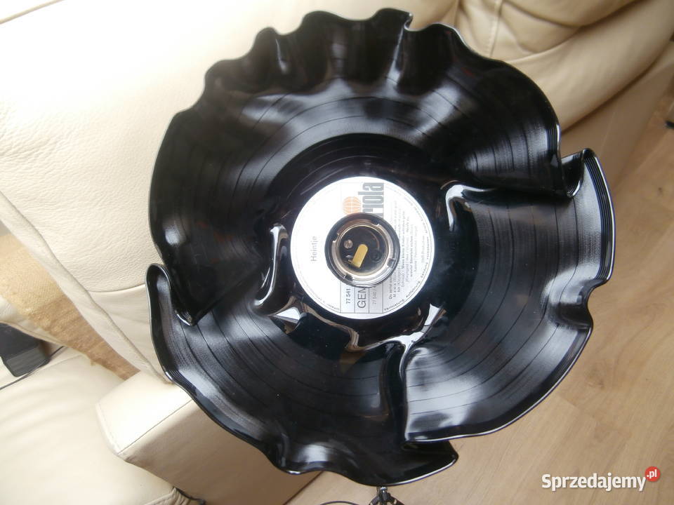 Dekoracyjna lampa stojąca z płyty winylowej Choroń