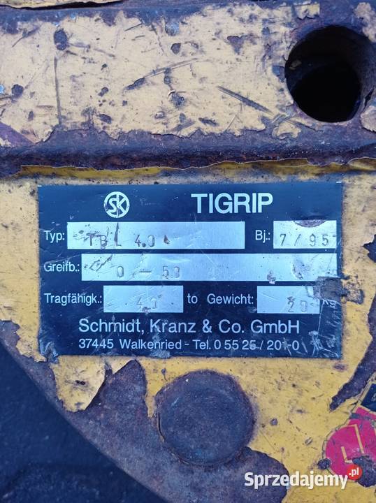 Uchwyt do pionowego podnoszenia blach Tigrip TBL Jaromierz