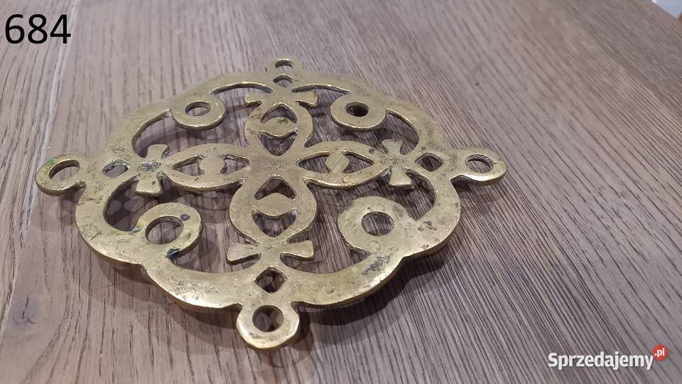 Podstawka mosiężna pod garnek żelazko 684 Antyki Gawroniec