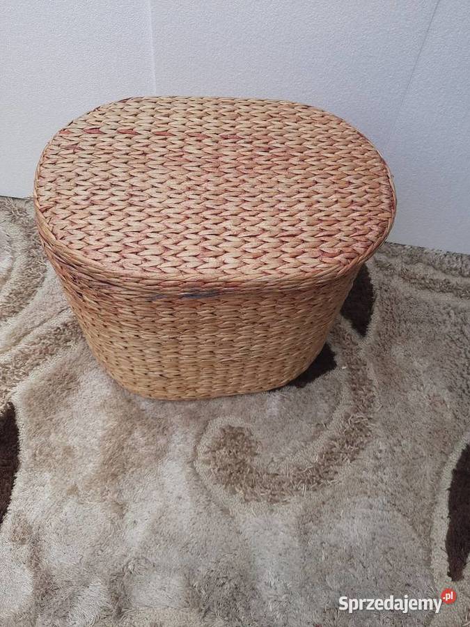 Kosz boho kosz na pranie na zabawki z trawy