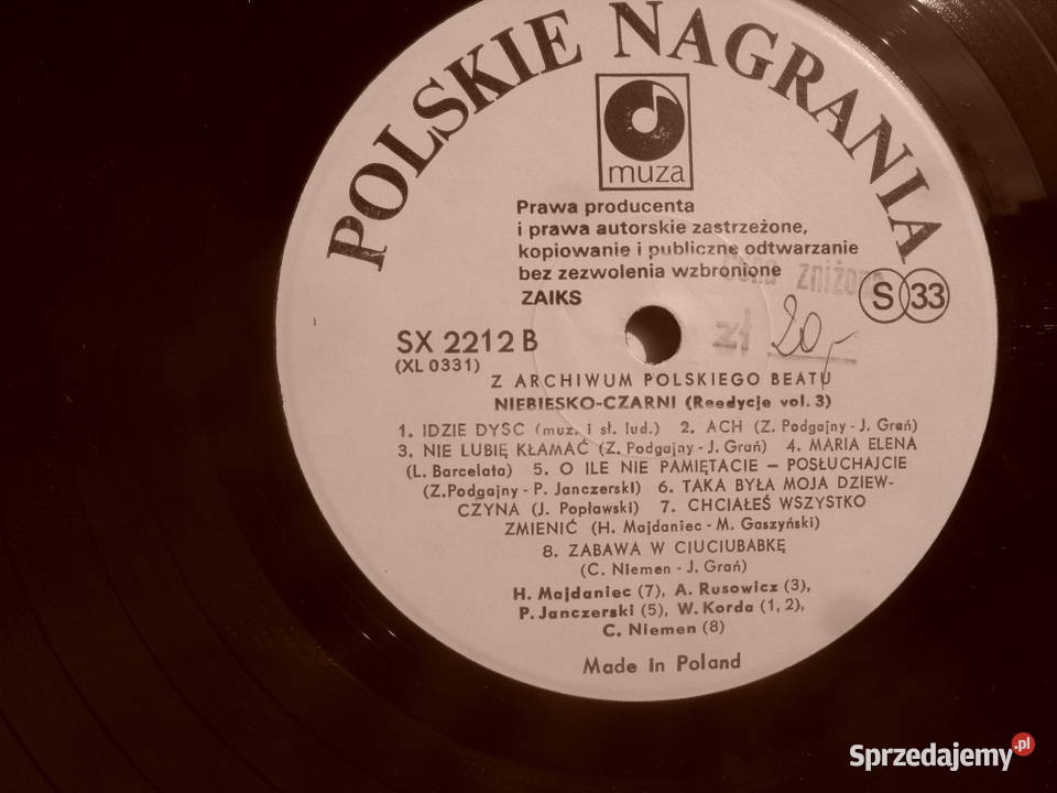 Rock LP Z archiwum Polskiego beatu NIEBIESKO Wołów