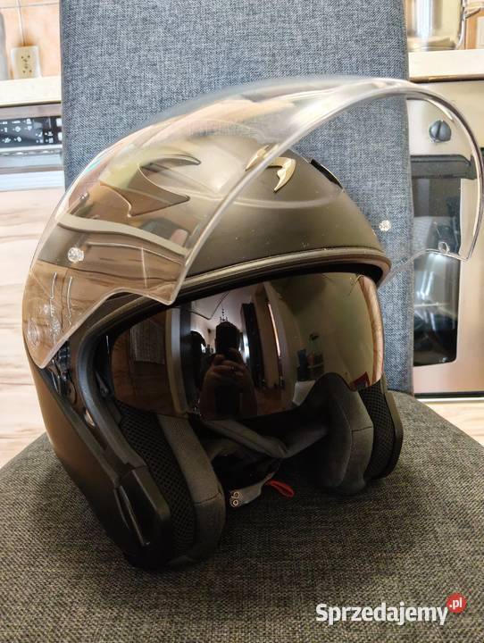 Kask otwarty Scorpion Exo220 czarny mat