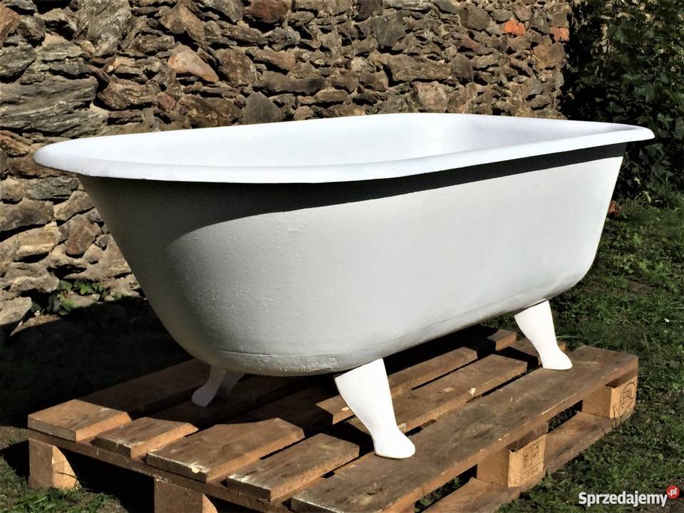 PIĘKNA STARA ŻELIWNA WANNA SYGNOWANA FAKTURA Bielawa