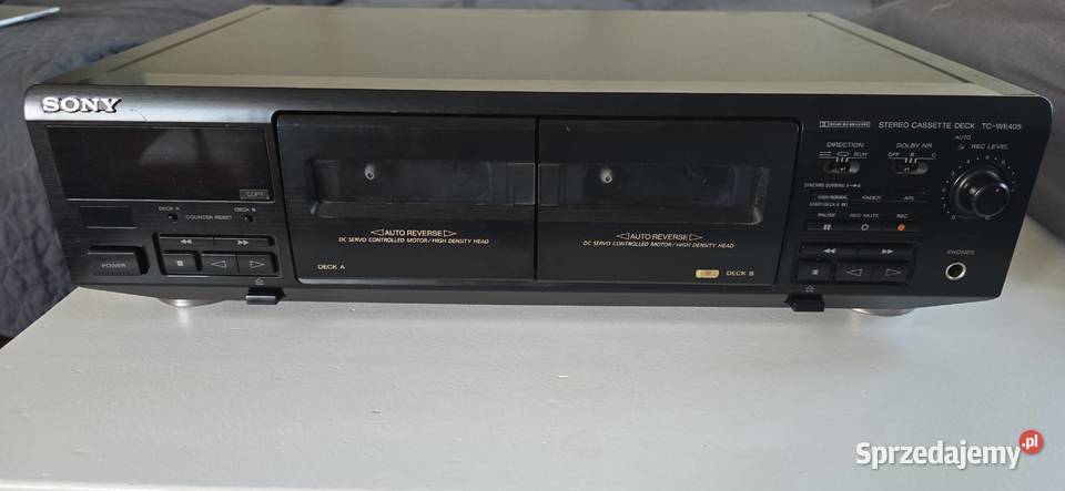 Magnetofon kasetowy SONY TC-WE405. Po przeglądzie. Wyczyszczony napęd.
