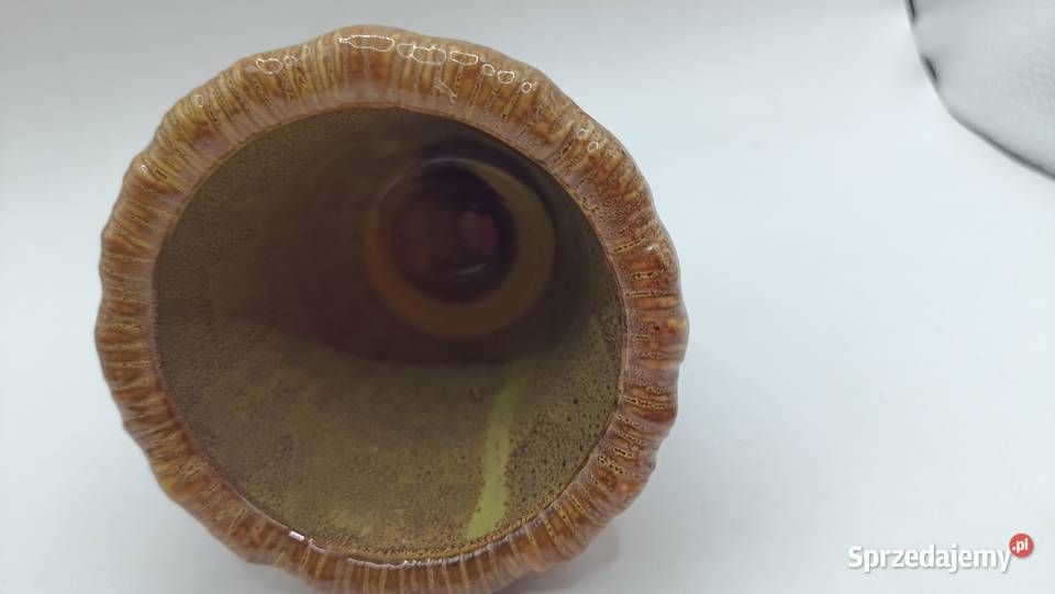 Pojemnik osłonka ceramika szkliwiona wysoka lubelskie Zamość sprzedam