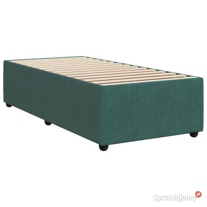 Łóżko kontynentalne z materacem zielone aksamit 80cm