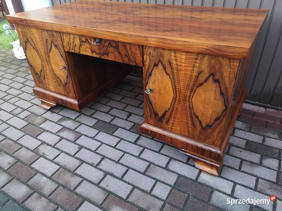 Biurko ARTDECO Orzech Zgrabne Stare Antyk Swarzędz