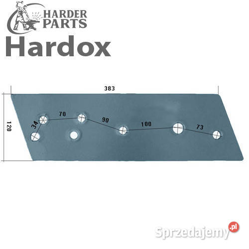Płoza krótka HARDOX 803501L części do pługa podlaskie Suwałki