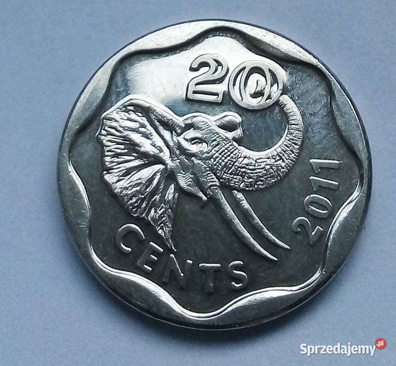 SWAZILAND20 CENTS2011 r SLONŁADNA sprzedam