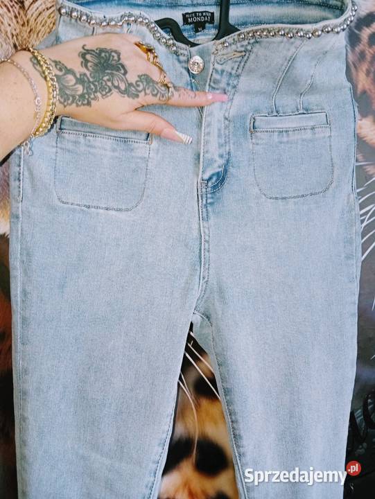Sprzedam spodnie nowe elastyczne Dżins  Starogard Gdański