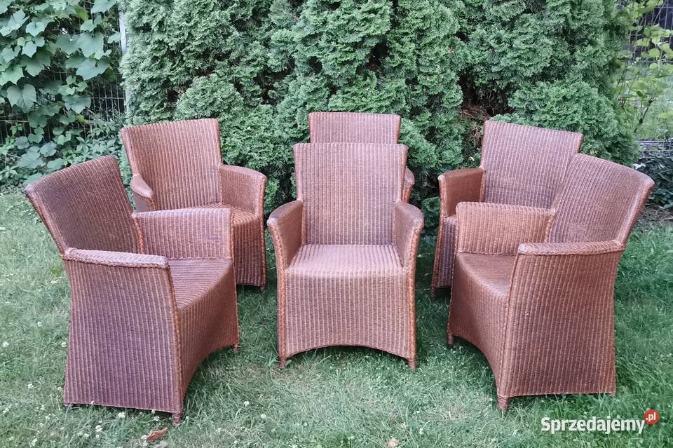 Krzesła do jadalni na taras Lloyd Loom RATTAN 6 Łask