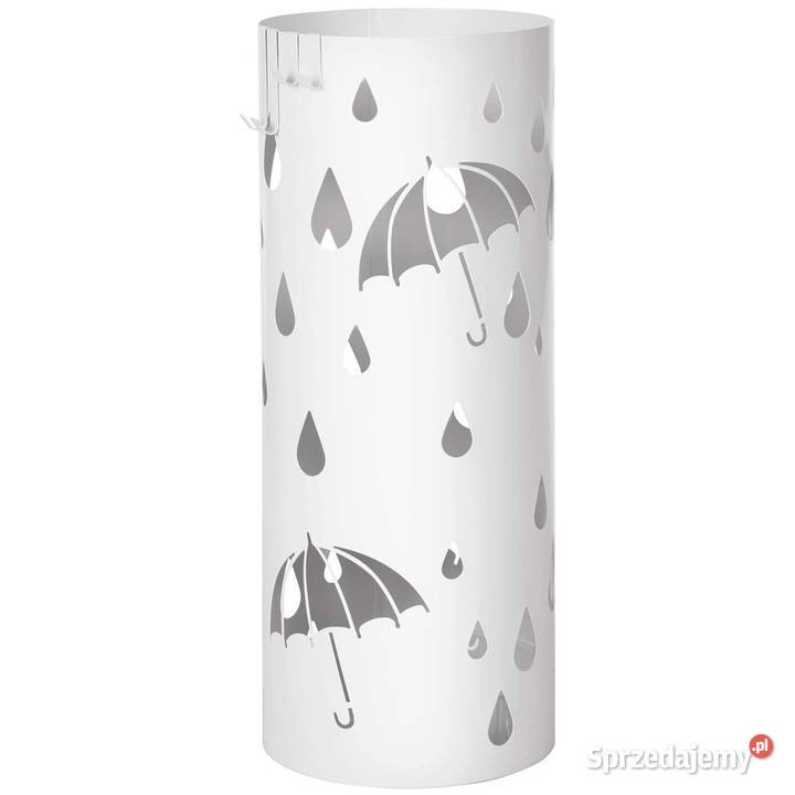 Parasolnik stojak na parasole nowoczesny biały Smogorzów