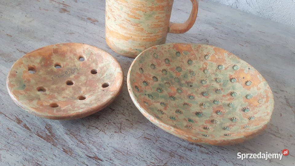 Zestaw naczyń ceramicznych ręcznie wykonanych sprzedam