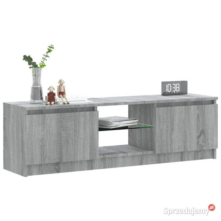 Szafka pod TV z LED szary dąb sonoma 120x30x355 Warszawa