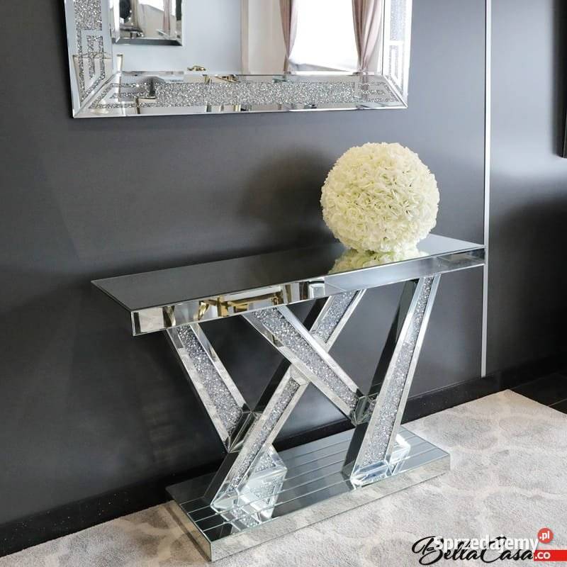 KONSOLA GLAMOUR TOALETKA SZKLANA F0544 90X30X75 75cm Warszawa