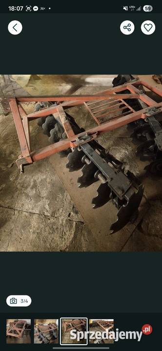 Talerzówka 2x9 3 podpory