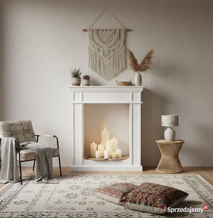 Portal kominkowy atrapa kominka hampton glamour mazowieckie Warszawa