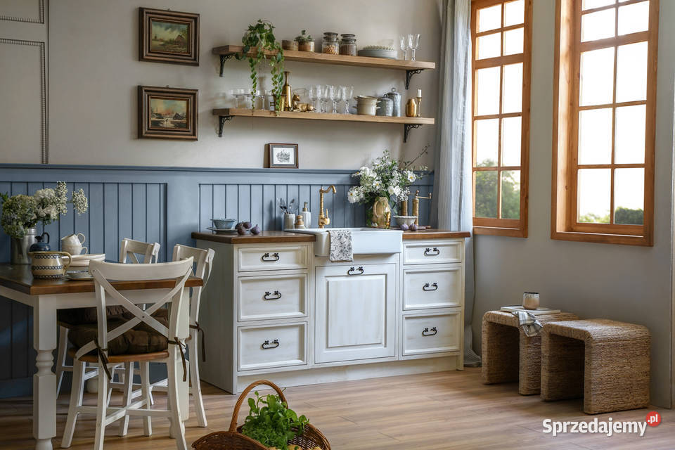 Biała kuchnia w stylu farmhouse Maków Podhalański