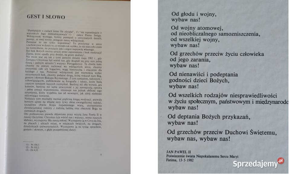 Jan Paweł II pielgrzym fatimski album książka świętokrzyskie Kielce