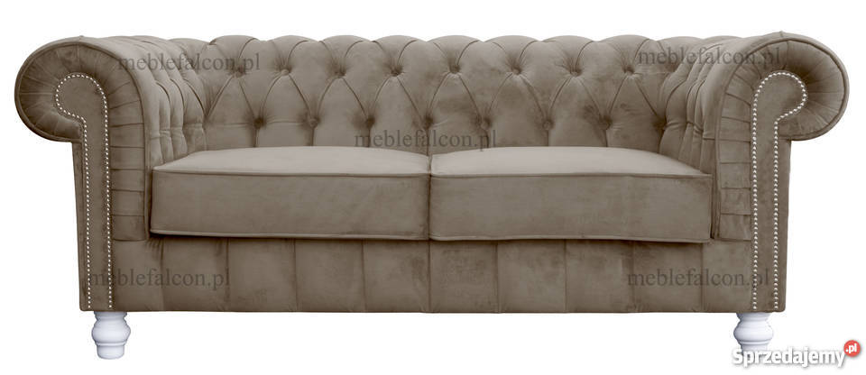 Pikowana Sofa Chesterfield Demelza Meble Falcon czarny Warszawa sprzedam