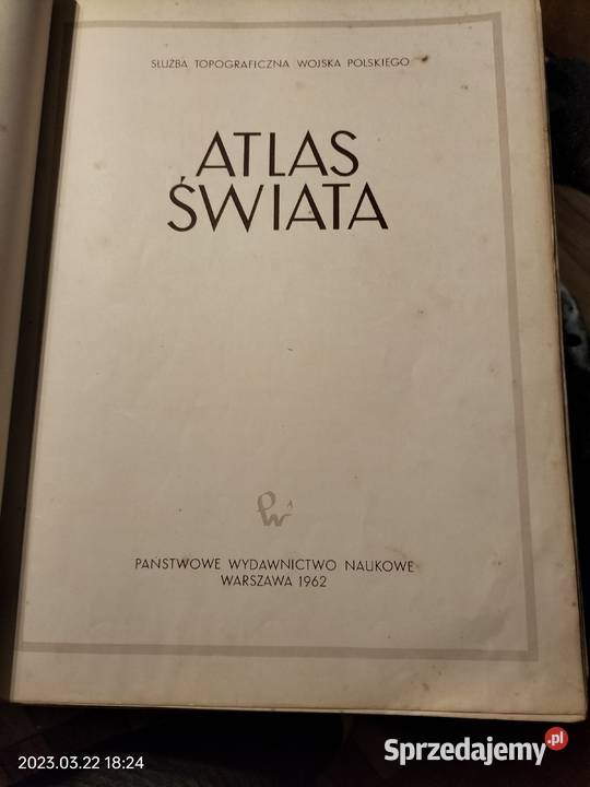 Atlas Świata PWN 1962 Rok wydania 1962
