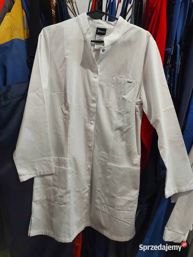 Fartuch biały z długim rękawem dolnośląskie