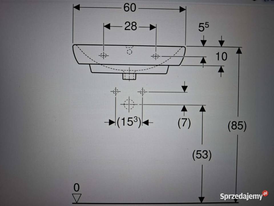 SPRZEDAM NOWĄ UMYWALKĘ GEBERIT 60 X 46
