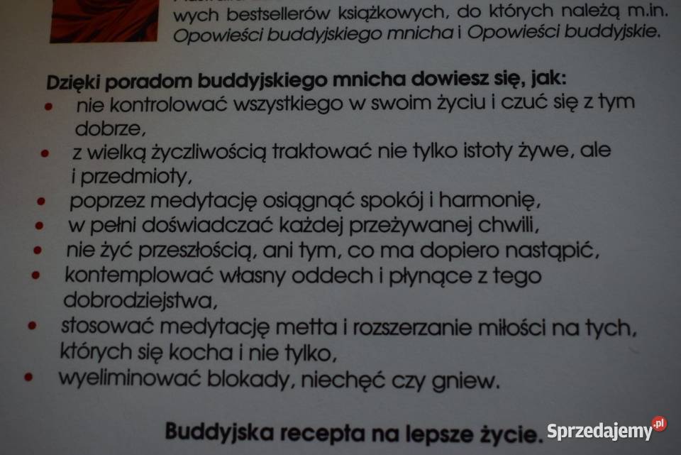 Medytacja buddyjskiego mnicha Życzliwość która Chełmno