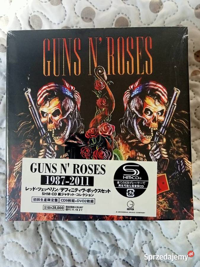 Guns n Roses 198711 9 x cd 2 x dvd box Nowy CD mazowieckie Ząbki