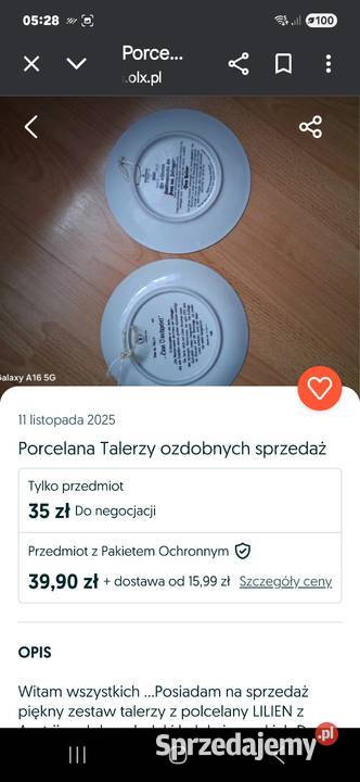 SPRZEDAM PORCELANĘ TALERZE RECZNIE MALOWANYCH Żary sprzedam