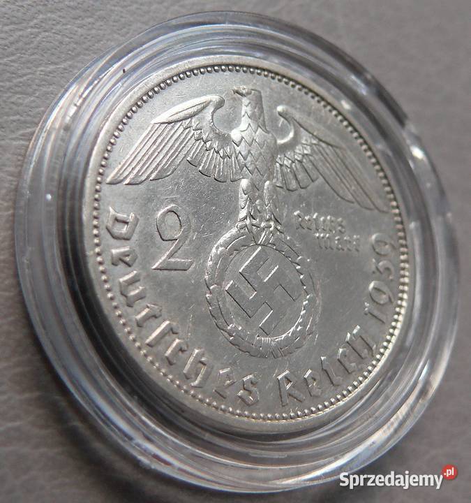 2 Reichsmark 1939 Hindenburg A Niemcy HK Szklarska Poręba